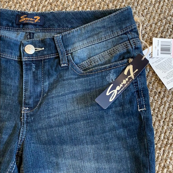 NWT Seven 7 Tyra Blue Cropped Jeans - Picture 2 of 8